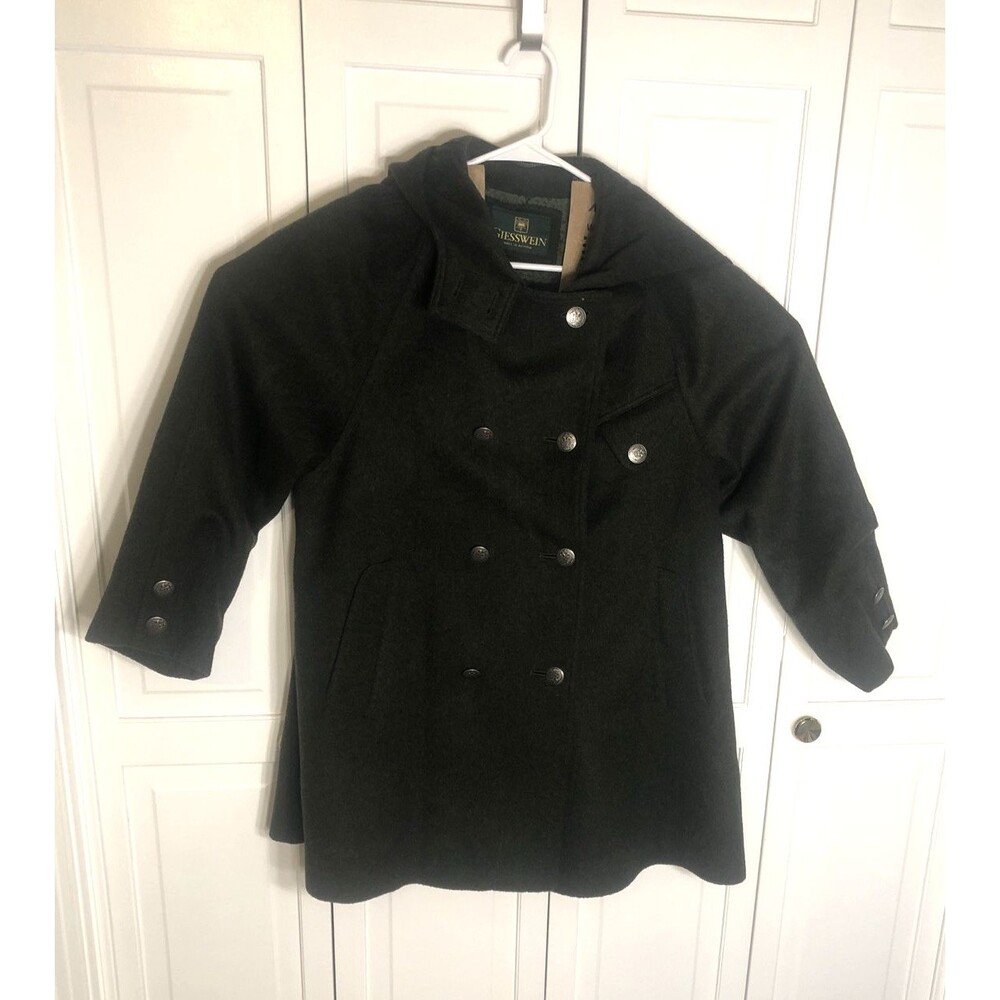 GIESSWEIN Made in Austria Pure New Wool Green Jacket Coat with hood size M(10)US